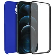 Etui i futerały do telefonów - Etui 360° do iPhone'a 12 Pro Max Elastyczny przód i sztywny tył — niebieski - miniaturka - grafika 1