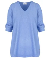 Swetry damskie - Klasyczny ciepły damski sweter serek ROSALIA-L/XL - miniaturka - grafika 1