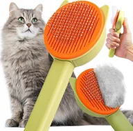 Szczotki i furminatory - SZCZOTKA SAMOCZYSZCZĄCA DLA PSA KOTA DO CZESANIA SIERŚCI PODSZERSTKA TRYMER - miniaturka - grafika 1