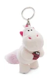 Plecaki - Breloczek Jednorożec Theodor z Biedronką 10cm biały - Pluszowy towarzysz przytulanka zwierzęca z kółkiem na klucze do smyczy, torby albo plecaka - miniaturka - grafika 1
