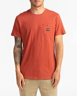 Koszulki męskie - Billabong Męski t-shirt Stacked czerwony czerwony (Deep Red) S - grafika 1