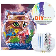 Malowanie po numerach - Malowanie po numerach W6577 Kot - miniaturka - grafika 1