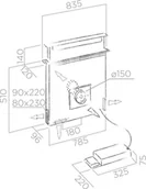 Okapy kuchenne - Elica Downdraft Pandora GME IX/A/90 - miniaturka - grafika 1