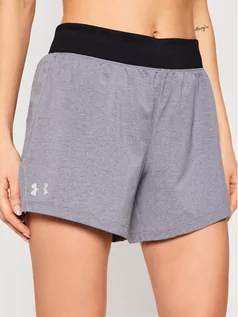 Spodenki damskie - Under Armour Szorty sportowe Ua Launch SW Go Long 1342841 Szary Regular Fit - grafika 1