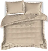 Pościel - Pościel Z Falbaną 200X220 Beżowa 2592 - miniaturka - grafika 1