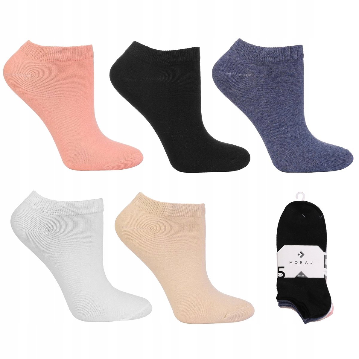 Skarpety Skarpetki STOPKI DAMSKIE 5 Par MORAJ r. 35-38
