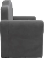 Sofy i kanapy - vidaXL Sofa rozkładana dla dzieci 2-osobowa antracyt Miękki plusz - miniaturka - grafika 1