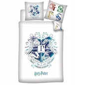 Pościel dla dzieci - Pościel dziecięca Harry Potter Hogwarts Hary Poter 140X200 Biała Oryginalna - miniaturka - grafika 1