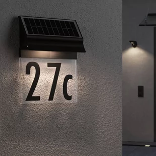 Paulmann oświetlenie numeru domu Neda czarne - Lampy ogrodowe - miniaturka - grafika 2