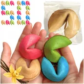 Pieczywo chrupkie - Ciasteczka z Wróżbą Podziękowania dla Gości ŚLUB URODZINY Kolorowe MIX 50 - miniaturka - grafika 1