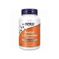 Spalacze tłuszczu - NOW Acetyl L-Carnitine 500mg - 100vcaps. - miniaturka - grafika 1