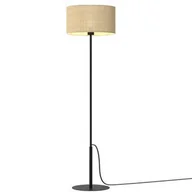 Lampy stojące - Lampa stojąca podłogowa czarna z jutowym abażurem 1xE27 15W Jute Luminex - miniaturka - grafika 1