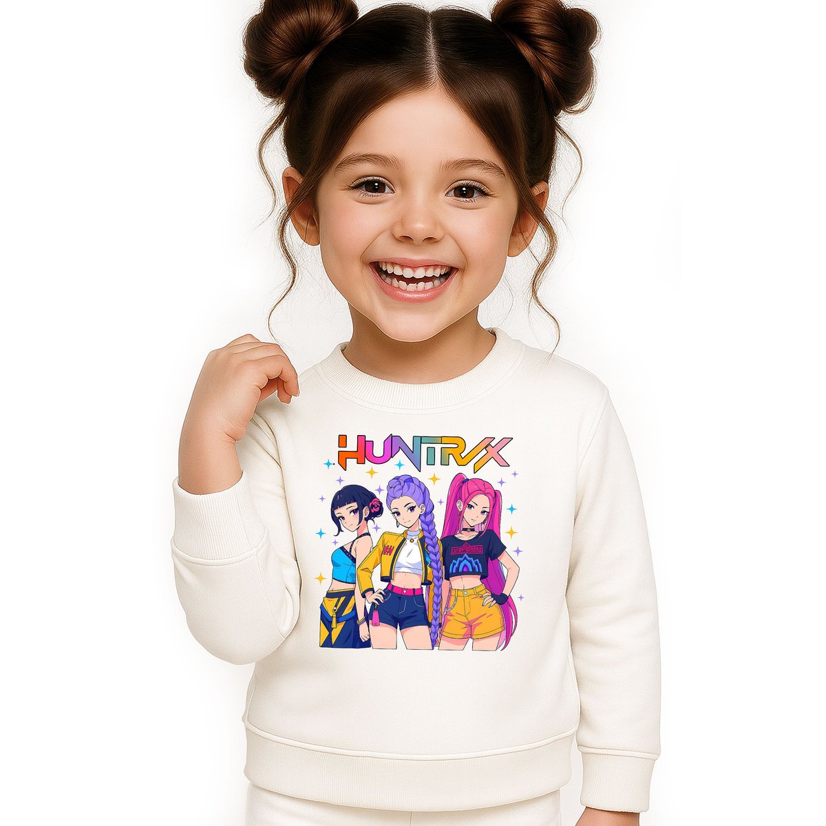 BLUZA DZIECIĘCA KPOP DEMON HUNTERS HUNTRIX 110-116 BAWEŁNIANA JAKOŚĆ