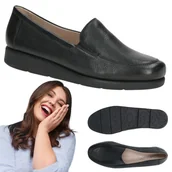 Półbuty damskie - Eleganckie półbuty damskie ze skóry naturalnej CAPRICE klasyczne modne 41 - miniaturka - grafika 1