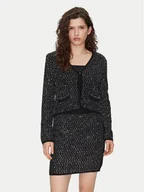 Swetry damskie - Liu Jo Kardigan WF4022 Czarny Regular Fit - miniaturka - grafika 1