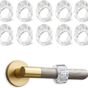 Zabezpieczenia dla dzieci - 10 sztuk odbojników do drzwi z PVC, ochraniaczy na klamki, wewnętrznych odbojników do drzwi, amortyzatorów, przezroczystych, ochronnych - miniaturka - grafika 1