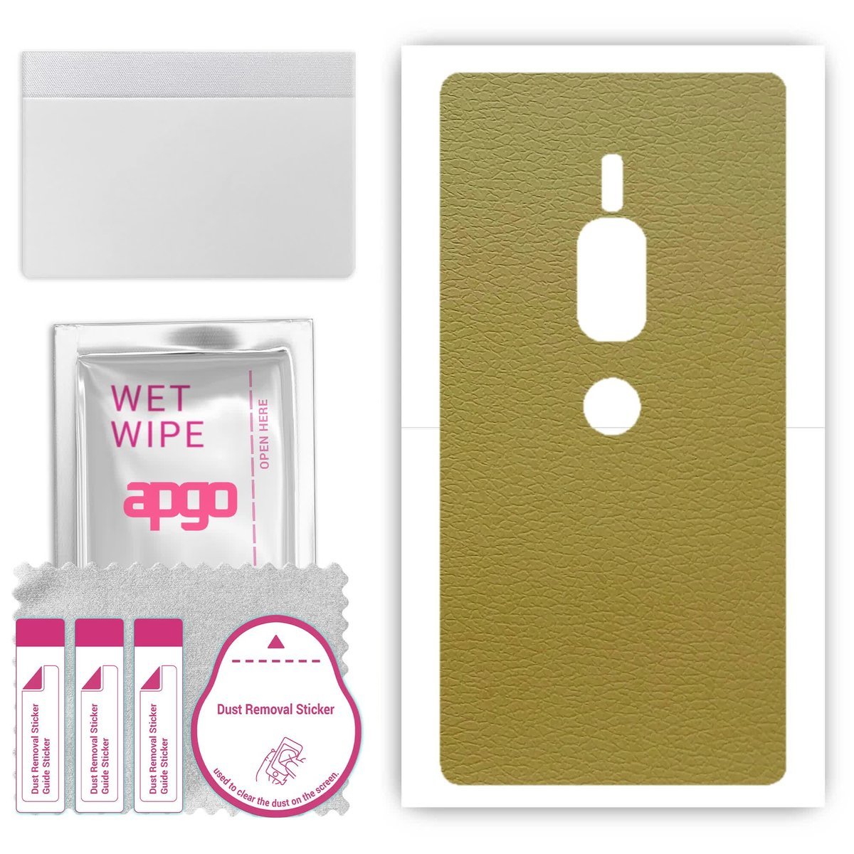 Folia naklejka skórka strukturalna na TYŁ do Sony Xperia XZ2 Premium - Skóra Oliwkowa - apgo SKINS