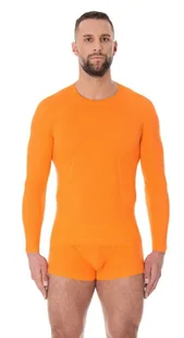 Brubeck, Koszulka męska termiczna z długim rękawem, Active Wool, pomarańczowy, rozmiar XXL - Pozostała odzież narciarska - miniaturka - grafika 1