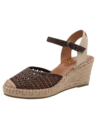 Tamaris Damskie sandały damskie 1-29610-42 Espadryle Wedge Sandal, mokka, 6,5 UK