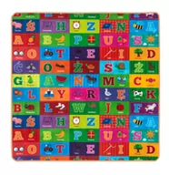 Maty edukacyjne - BOBO-LOV Mata edukacyjna 180x180 POLSKIE wyrazy Dwustronna 15 - miniaturka - grafika 1