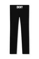 Spodnie i spodenki dla dziewczynek - Dkny legginsy dziecięce kolor czarny z nadrukiem - DKNY - miniaturka - grafika 1