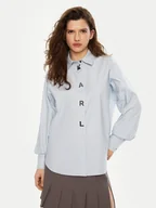 Koszule damskie - KARL LAGERFELD Koszula A1W11026 Niebieski Regular Fit - miniaturka - grafika 1