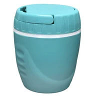 Shakery i bidony sportowe - Lunchbox śniadaniówka Travel okrągły niebieski - miniaturka - grafika 1