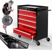 Skrzynki i torby narzędziowe - Timbertech Wózek Warsztatowy Na Kółkach, 5 Szuflad - miniaturka - grafika 1