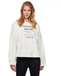 G-STAR RAW Sweter damski Graphic Text RelaxedG-STAR RAW damski sweter z graficznym tekstem Relaxed, Milk A971-111, XS - Swetry damskie - miniaturka - grafika 1