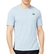Koszulki sportowe męskie - Koszulka New Balance MT23281LAY - niebieska - miniaturka - grafika 1
