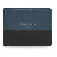 Portfele - Pepe Jeans Dual Portfel Poziomy z Portfel Niebieski 11,5x8x1 cms Skóra, niebieski, Talla única, Portfel poziomy z portmonetką - miniaturka - grafika 1