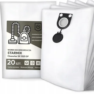 20x Worek do Odkurzacza Starmix Cleanstar Sx 1225 Dp Syntetyczny Pojemny G9 - Worki do odkurzaczy - miniaturka - grafika 1