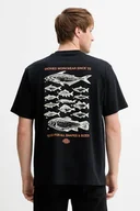 Koszulki męskie - Dickies t-shirt bawełniany męski kolor czarny z nadrukiem DK0A87QG - miniaturka - grafika 1