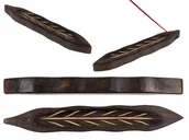 Dekoracje domu - Kemis - House of Gadgets, Drewniana podstawka pod kadzidełka liść - miniaturka - grafika 1