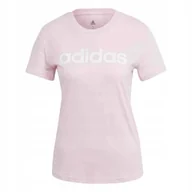 Koszulki i topy damskie - Koszulka damska adidas Loungwear Essentials Slim Logo Tee różowa GL0771 S - miniaturka - grafika 1