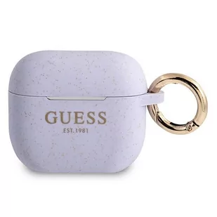 Guess Guess GUA3SGGEU AirPods 3 cover purpurowy/purple Silicone Glitter GUE1104PRP - Akcesoria do słuchawek - miniaturka - grafika 2