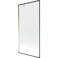 Parawany nawannowe - Mexen Next parawan nawannowy 1-skrzydłowy 90 x 150 cm, czarny wzór, złoty - miniaturka - grafika 1