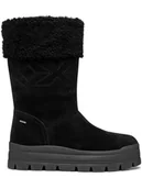 Kozaki damskie - Geox Skórzane kozaki zimowe "Spherica" w kolorze czarnym - miniaturka - grafika 1