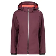 Kurtki damskie - CMP damska kurtka Softshell z odpinanym kapturem, Burgundy, 54 - miniaturka - grafika 1