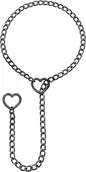 Naszyjniki - Damski Naszyjnik Punkowy z Sercem Gotycki Choker Punk Y2K Czarny 80 cm - miniaturka - grafika 1