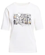 Koszulki i topy damskie - T-SHIRT DAMSKI KRÓTKI RĘKAW BAWEŁNIANY OVERSIZE MODNY NADRUK MORAJ S WHITE - miniaturka - grafika 1