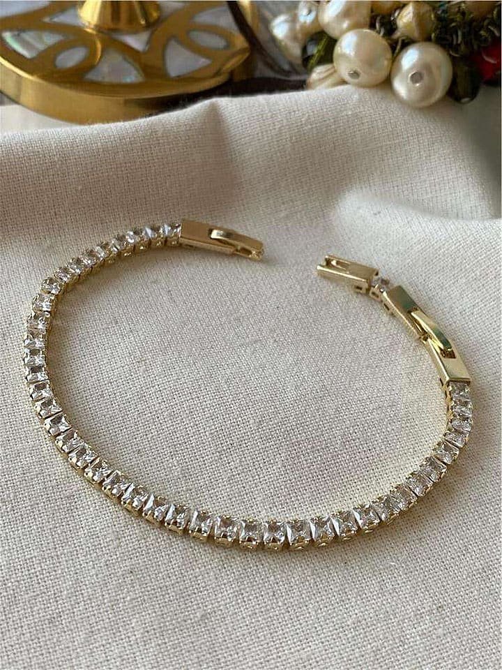 Luseera Pozłacana bransoletka z cyrkoniami