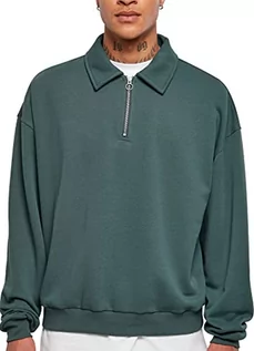 Koszule męskie - Urban Classics Męska koszula z okrągłym dekoltem, zielona (Bottlegreen), 4XL (DE), zielony butelkowy, 4XL - grafika 1