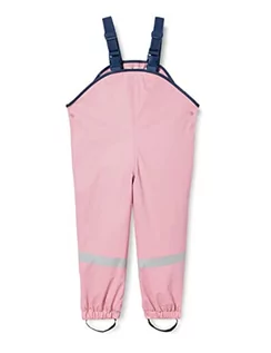 Spodnie i spodenki dla chłopców - Playshoes Spodnie na szelkach z polaru Spodnie przeciwdeszczowe Uniseks - dzieci, 14 – różowy, 92 - grafika 1