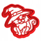 Formy do ciast - Foremka Kot w kapeluszu 12CM DUŻA Halloween 2 Wykrawacz - miniaturka - grafika 1