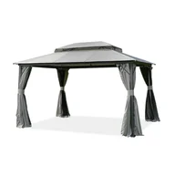 Pawilony ogrodowe - Pawilon do ogrodu z moskitierą i zasłonami VANCOUVER 3x4 Grey - Hardmaister - miniaturka - grafika 1