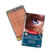 Kredki, ołówki, pastele i pisaki - Zestaw Kredek Lightfast 12 Derwent 2302719 - miniaturka - grafika 1