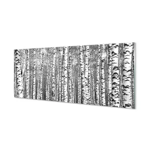 Panel szkło hartowane Czarno-białe drzewa 125x50 cm - Dekoracje domu - miniaturka - grafika 1