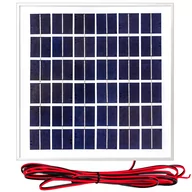 Zestawy solarne - Zestaw solarny fotowoltaiczny 10W 12V (Panel solarny 10W, Regulator napięcia 10A) VOLT POLSKA - miniaturka - grafika 1