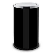 Pojemniki i kosze gastronomiczne - ALDA Kosz z obrotową pokrywą 18 l, czarny |  Swing 675A - miniaturka - grafika 1